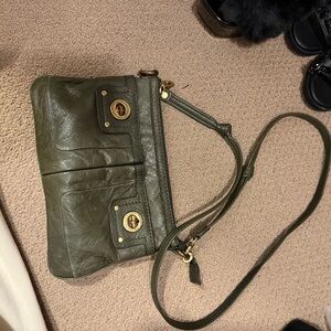 Marc By Marc Jacobs Olive Crossbody Bag with Gold Hardware
